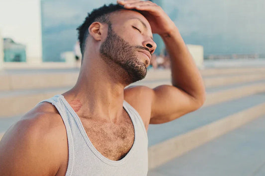 Man Sweating in Humidity