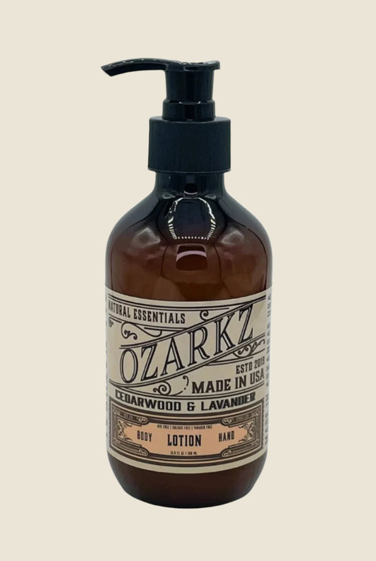 Ozarkz Clean, Natural Body Lotion | Cedarwood and Lavender
