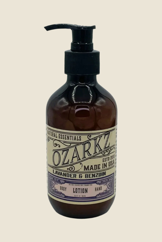 Ozarkz Clean, Natural Body Lotion | Lavender & Benzoin