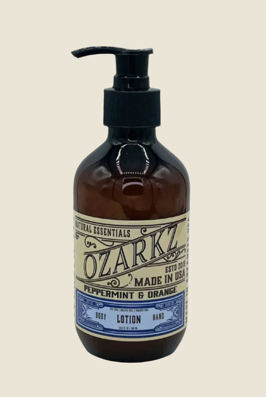 Ozarkz Clean, Natural Body Lotion | Peppermint & Orange