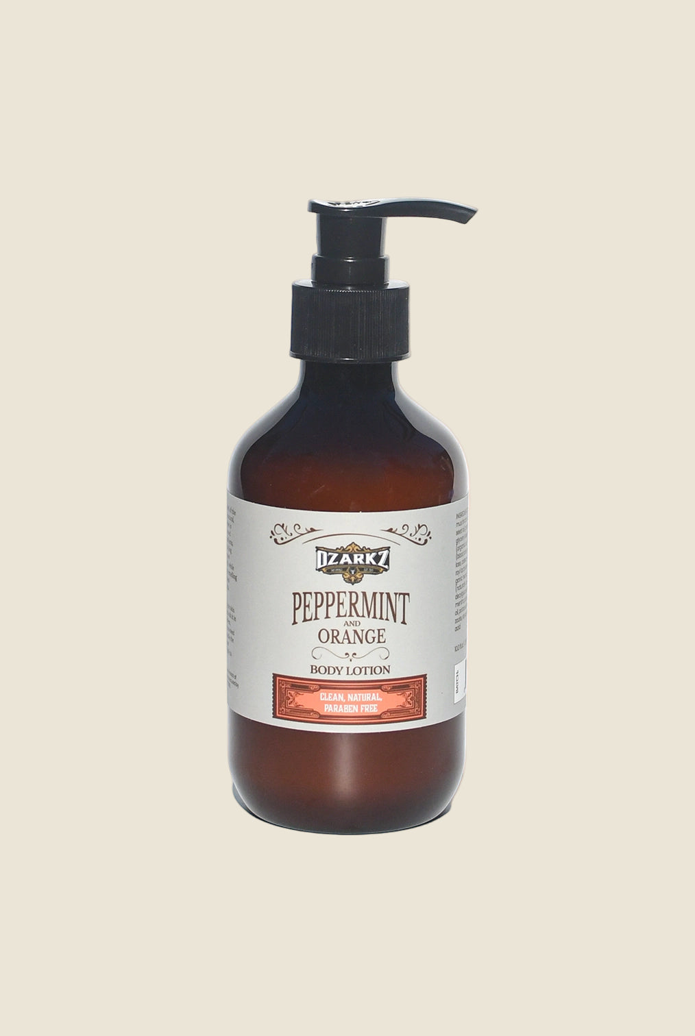 Ozarkz Clean, Natural Body Lotion | Peppermint & Orange