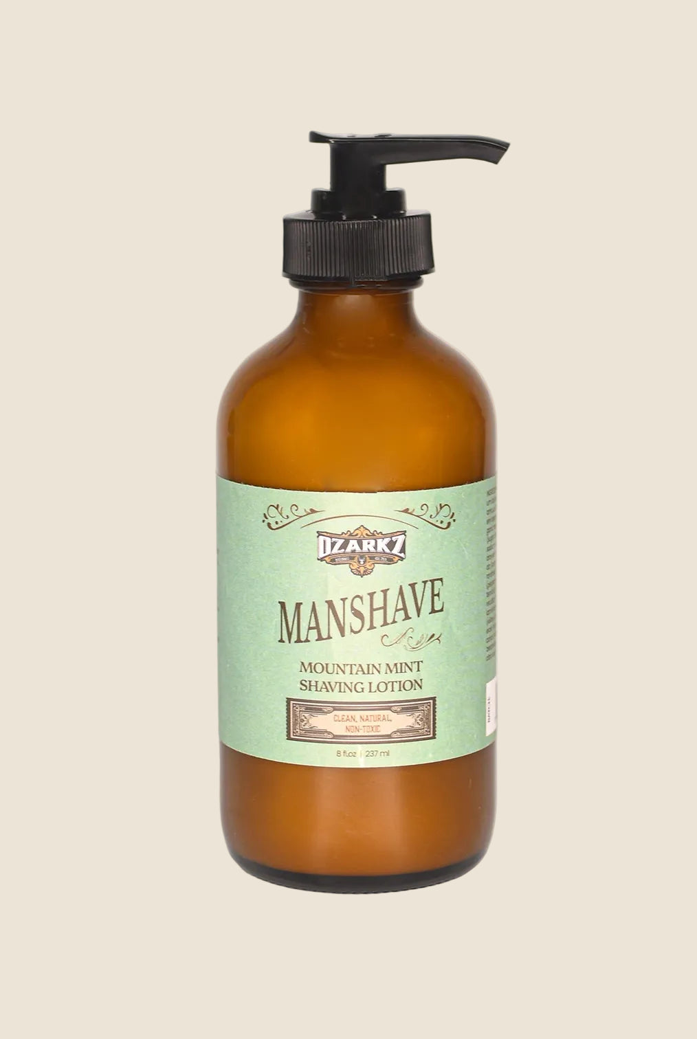 Manshave Mountain Mint Shaving Lotion from Ozarkz (8oz)